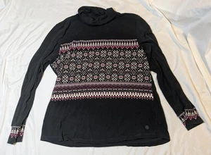 T By Talbots Women's Snowflake/Winter Long Sleeve Turtleneck Size XLp - Picture 1 of 4