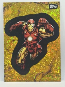 2025 Topps Marvel Comic Book Heroes Gold Mini Diamond IRON MAN /199 - Picture 1 of 2
