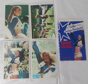 4x 1981 Topps 5 x 7 Dallas Cowboys Cheerleaders Cards+ Wrapper - Picture 1 of 7