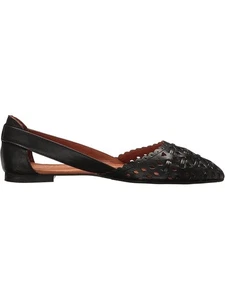 Spring Step Delorse Women’s Perforated Flat Shoe size 42/10.5 Black Leather - Picture 1 of 9