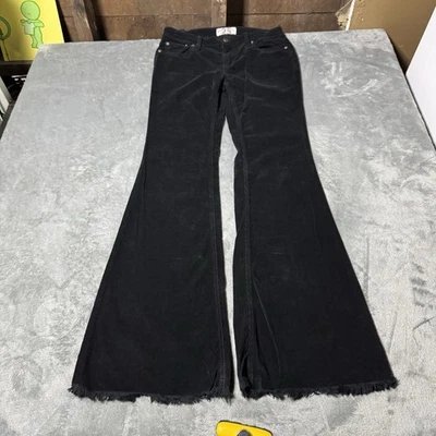 Calça Free People Penny veludo alargado preta tamanho 25 grunge Y2K gótica - Imagem 1 de 4