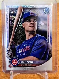 2025 Bowman Chrome Matt Shaw Mojo Photo Variation RC #46 Refractor Cubs Rookie  - Picture 1 of 3