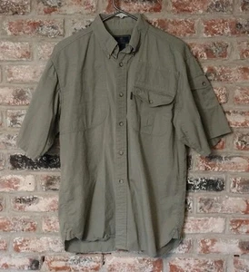 Men's Beretta Short Sleeve Green Back Vented Shooting Hunting Shirt Medium - Picture 1 of 9