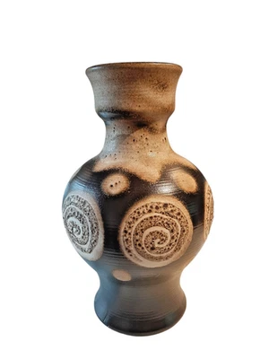 Jarrón de piso 1042/46 Dümler&breiden vintage de mediados de siglo con diseño de remolino de la era espacial Foto 1 de 4