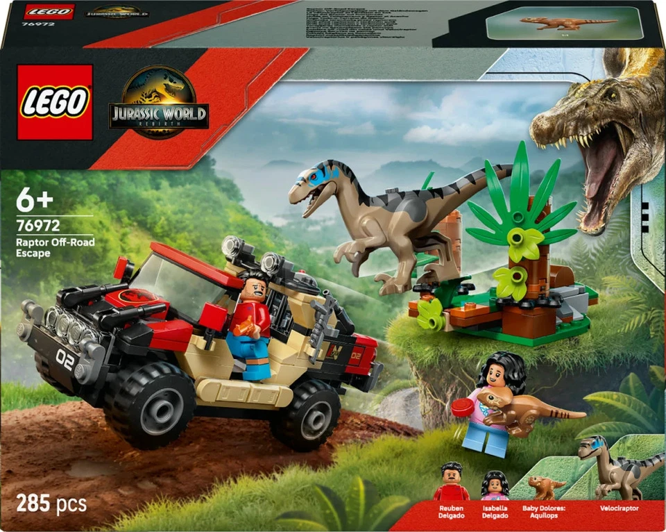 LEGO Jurassic World Raptor Off-Road Escape 76972 Building Toy Set New Gift - Image 1 of 1