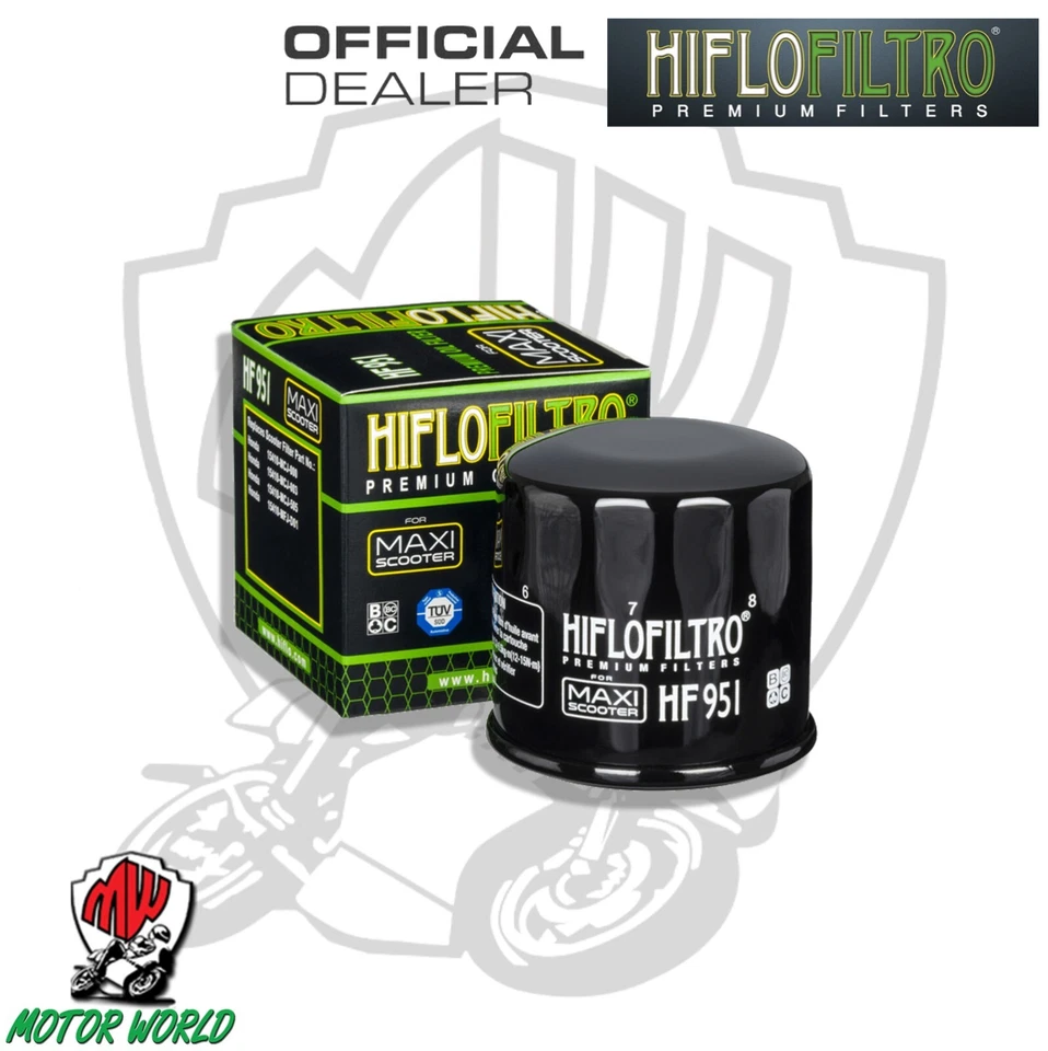 HF951 FILTRO OLIO HIFLO Honda  SH 300 i 2007 2008 2009 2010 2011 2012 2013 2014 - Immagine 1 di 1