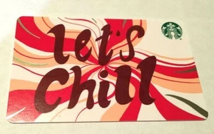 *STARBUCKS* Card - NEW Never Been Used 'Let's Chill' 2018 Card NO $ Value - Picture 1 of 1