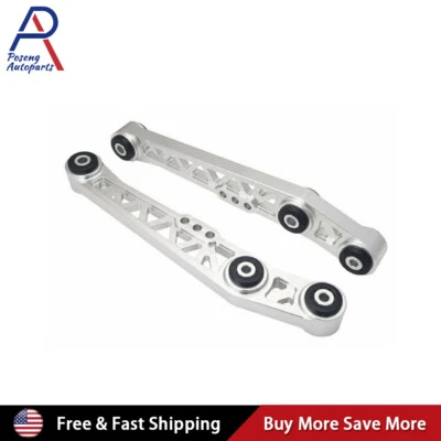 Par plateado brazo de control inferior trasero para 88-95 Honda Civic CRX 94-01 Acura Integra Foto 1 de 4