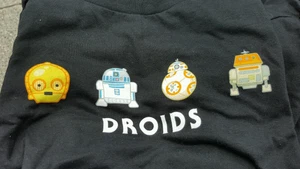 2016 STAR WARS CELEBRATION EUROPE EXCLUSIVE EMOJI T-SHIRT DROIDS C-3PO BB-8 R2D2 - Picture 1 of 1
