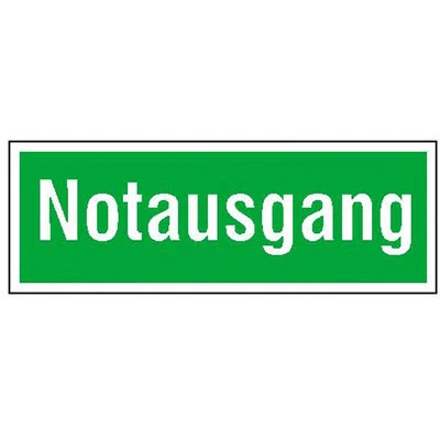 SIGNSAFETY® Fluchtweg - Zusatzschild- langnachleuchtend Notausgang,Kunststoff nicht nachl.