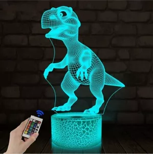 Kids Night Light 3D16 Colors Illusion Dinosaur Lamp Room Decor Desk Lamp - Picture 1 of 6