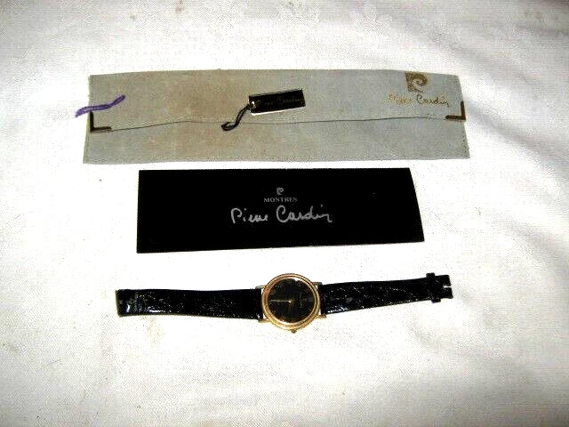 A Cased Pierre Cardin Black Face Quartz Ladies Watch 0512 with Warranty Card - Image 1 of 4