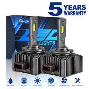 D1S D1R 8000K White HID Xenon LED Headlight Bulbs Hi-Lo Beam Conversion Kit CSP - Picture 1 of 15
