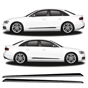 Lower Racing Side Stripes Graphics Fits Audi A4 B8 Racing Vinyl Decal Stickers - Picture 1 of 3