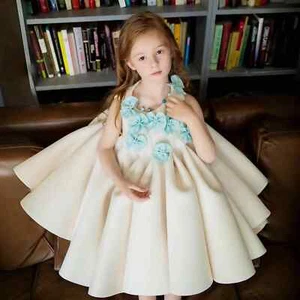 Luxury Girl Dress Dubai Baby Kids Princess Birthday Cute Wedding Party Ball Gown - Picture 1 of 16