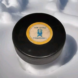 NEW HAVEN NIGHTHAWKS OFFICIAL GAME PUCK AHL CCM CONVERSE ART ROSS MADE IN 🇺🇸 - Picture 1 of 10