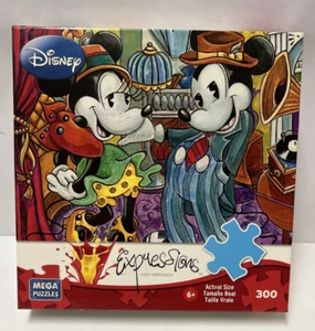 Disney Mega Puzzles Expressions 300 Piece Dapper Dandies Mickey Minnie Complete! - Picture 1 of 8