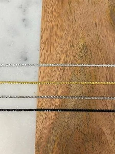 Real Solid 925 Sterling Silver Diamond Cut Sparkle Rope Chain Necklace 2.5mm - Picture 1 of 7