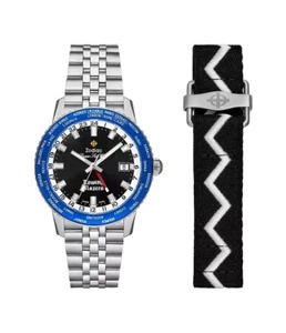 Nuevo Reloj Automático Zodiac X Rowing Blazers Super Sea Wolf GMT Hora Mundial ZO9414 - Imagen 1 de 7