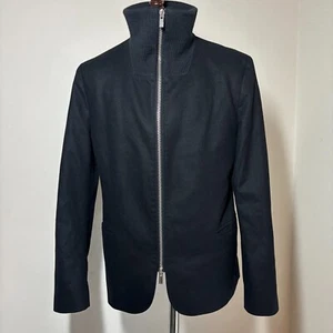 Hugo Boss Adesus Wool Blend Full Zip Jacket Mens 42R Black Made in Germany NWOT - Picture 1 of 16