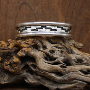 Very Nice Sterling Silver Sturdy Handmade Small Cuff Bracelet Signed G - Picture 1 of 6