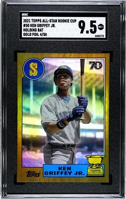2021 Topps All Star Rookie Cup No50 Ken Griffey Jr. Holding Bat GOLD /50 SGC 9.5 - Изображение 1 из 2