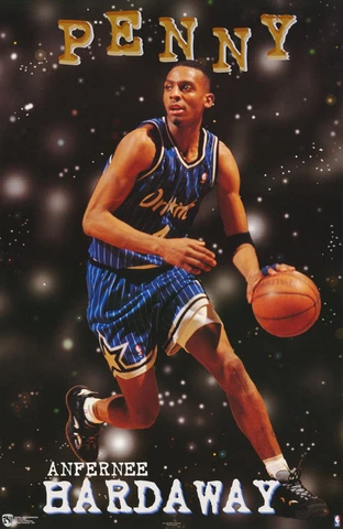LOT OF 2 POSTERS: NBA BASKETBALL: PENNY HARDAWAY - ORLANDO MAGIC  #B101 RC32 B Cover