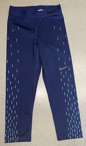 Nike Women's Pro Linear Rain Printed Blue Relfectived Capris (AJ4264-429) Small - Picture 1 of 7