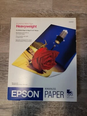 Epson Borderless 8" X 10" Premium Matte Paper Heavyweight 50 Sheets  S041467 - Image 1 of 2
