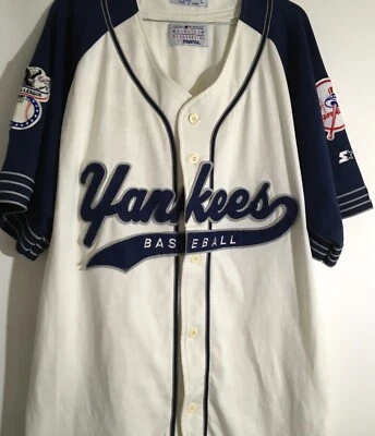 Starter New York Yankees Vintage Baseball Multi-Color Jersey Size Large MLB - Image 1 of 4