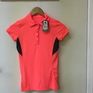 Camiseta deportiva Track & Field señora nueva talla pequeña neón salmón y gris - Imagen 1 de 1