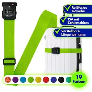 Flexot® TSA Zahlenschloss Koffergurt Kofferband Gepäckband Gepäckgurt Gurt Band - Bild 1 von 121