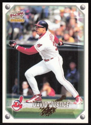 1998 Pacific Invincible #38 David Justice   - FREE SHIPPING - Image 1 of 2