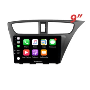 9" Wireless CarPlay Android Auto Nakamichi BT For Honda Civic 2012-2015 Hatch - Picture 1 of 3