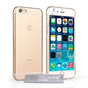  iPhone 6, klar weiches Silikon, Hülle Cover - Kostenlos 2er-Pack Displayschutzfolie - BOGO - Bild 1 von 1