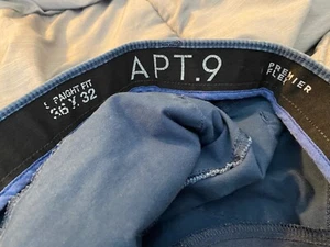 Apt 9 Premier Flex Adult Stretch Mens Slacks Blue 36x32 - Picture 1 of 11