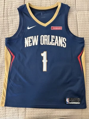 Nike New Orleans Pelicans Zion Williamson Navy Dri Fit Swingman Jersey Sz XL - Image 1 of 4