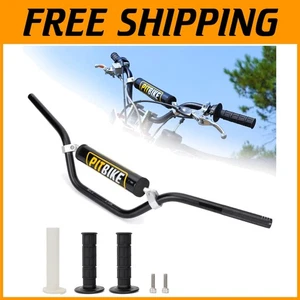 Universal 7/8 Inch Aluminum Dirt Bike Handlebars with Anti-Slip Grips - Black - Picture 1 of 10