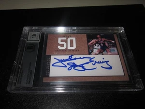 JULIUS DR J ERVING SIGNED AUTO NBA TOP 50 CARD BECKETT SLAB AUTO GRADE 10-1/1 SP - Picture 1 of 10