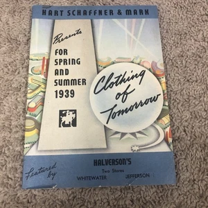 1939 Style Book Catalog Hart Schaffner & Marx Halversons Whitewater Jefferson WI - Picture 1 of 19