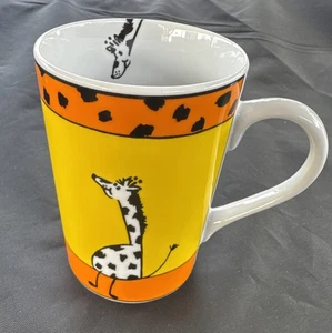 Konitz Animal Stories Giraffe Spots Ceramic Coffee Tea Mug Cup yellow Germany - Picture 1 of 16