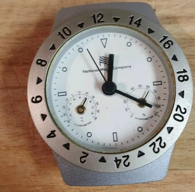 Termômetro relógio higrômetro estação meteorológica residencial analógico National Motor Company - Imagem 1 de 4