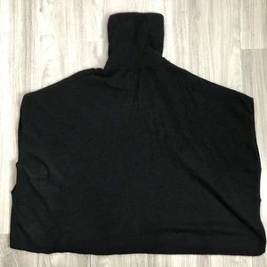 Poncho Charter Club Cashmere Cape Negro Mujer Pequeño Cuello Alto Pullover Invierno - Imagen 1 de 9