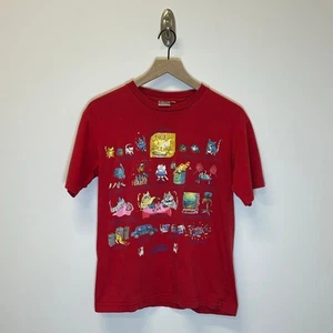 Kids Grafika Vintage Kid Core Red Cat Print T Shirt size kids Large 100% Cotton - Picture 1 of 6