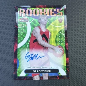 2023-24 Topps Finest Gradey Dick Rookies Auto /10 Black/Red Refractor  - Picture 1 of 6
