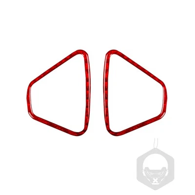 Cubierta de salida de ventilación de aire interior de fibra de carbono roja para Chevrolet Traverse 2018-2023 Foto 1 de 4