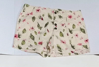 Nuevos Pantalones Cortos de Verano Cato Multicolor Floral Algodón Botón Talla 10 Foto 1 de 4
