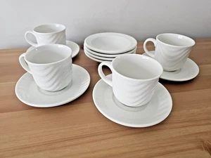 Royal Doulton OCEANA Hotel porcelain set of 12 - cups, saucers & dessert bowls - Picture 1 of 9
