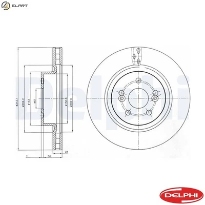 2x BRAKE DISC BG4111 FOR RENAULT CLIO/EURO/III/CAMPUS LUTECIA F4R832/830 2.0L - Image 1 of 4