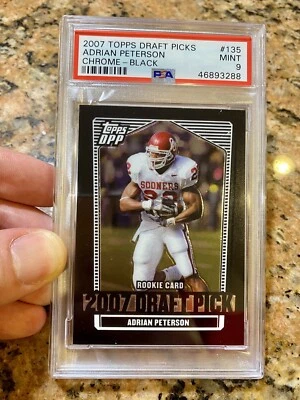 Adrian Peterson 2007 Topps DPP Chrome Black #135 PSA 9 🔥BRAND NEW SLAB🔥 - Image 1 of 2